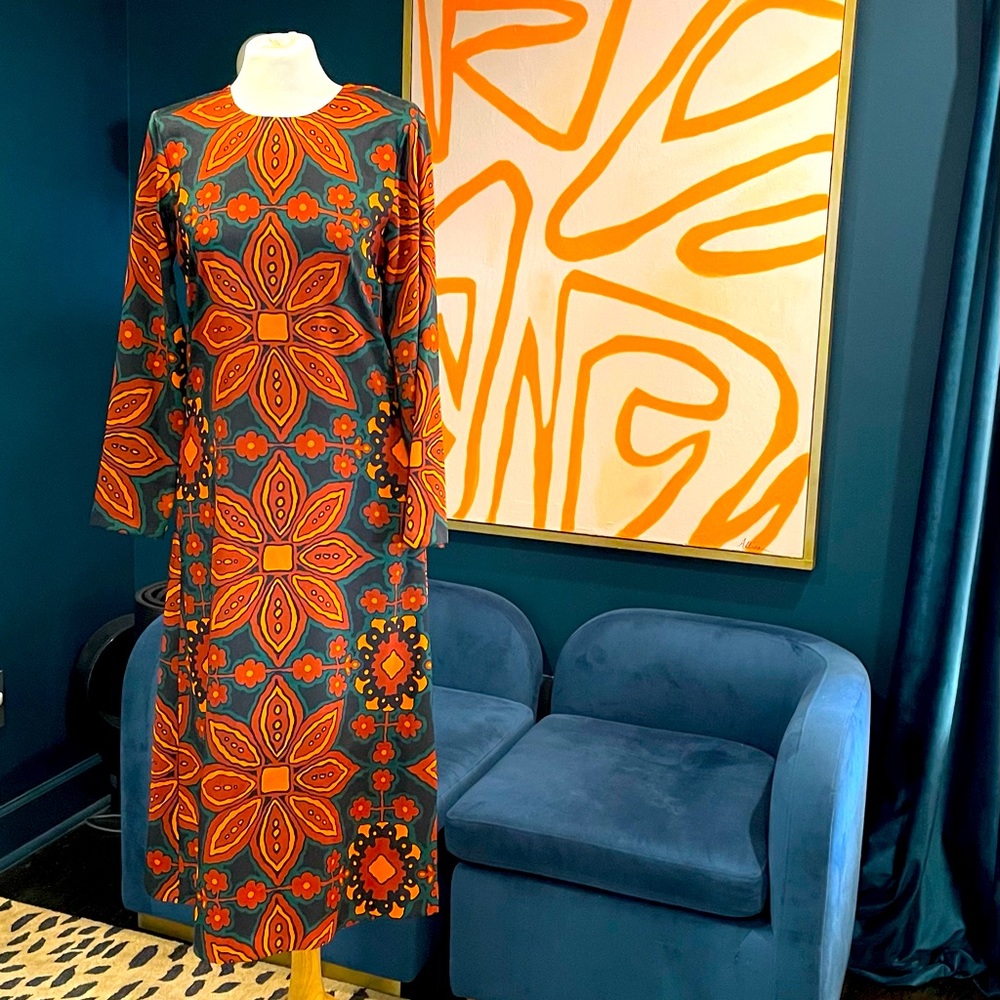 Zara silk long sleeve maxi dress